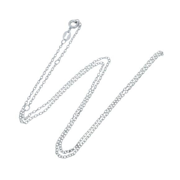 Vintage Sterling Silver 925 1.1mm Cable Chain Necklace Adjustable 16"-18" - Picture 1 of 3